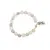 Bratara din cristale naturale Cuart roz si Prehnit sfere fatetate, 8-10mm