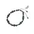 Bratara din cristale naturale Onix mat cu elemente din Argint 925 pe nod culisant, 6-8mm