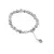 Bratara Jasp kiwi cu talisman argintiu si Perla de cultura pe elastic, 8mm