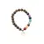 Bratara Ochi de tigru si cristalele celor 7 chakre sfere cu simbol OM pe elastic, 8mm