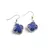 Cercei cu agatatoare Lapis Lazuli trifoi cu montura argintie, 18mm