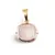 Pandantiv Cuart cherry patrat cu montura aurie, 15mm