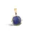 Pandantiv Lapis Lazuli patrat cu montura aurie, 15mm