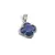 Pandantiv Lapis Lazuli trifoi cu montura argintie, 18mm