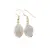 Cercei cu agatatoare Agat natural oval ascutit cu montura aurie, 22mm