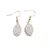 Cercei cu agatatoare Ametist lavanda oval ascutit cu montura aurie, 22mm