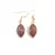 Cercei cu agatatoare Goldstone oval ascutit cu montura aurie, 22mm