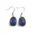 Cercei cu agatatoare Lapis Lazuli oval cu montura argintie, 20mm