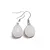 Cercei cu agatatoare Opalit oval cu montura argintie, 20mm