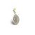 Pandantiv Agat natural oval ascutit cu montura aurie, 22mm