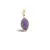 Pandantiv Ametist oval ascutit cu montura aurie, 22mm