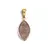 Pandantiv Aventurin rosu oval ascutit cu montura aurie, 22mm