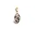 Pandantiv Jasp dalmatian oval ascutit cu montura aurie, 22mm