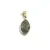 Pandantiv Labradorit oval ascutit cu montura aurie, 22mm
