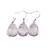 Set Cercei cu agatatoare si Pandantiv Ametist lavanda oval cu montura argintie, 20mm
