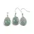 Set Cercei cu agatatoare si Pandantiv Aventurin oval cu montura argintie, 20mm
