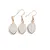 Set Cercei cu agatatoare si Pandantiv Cuart oval ascutit cu montura aurie, 22mm