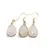 Set Cercei cu agatatoare si Pandantiv Cuart oval cu montura aurie, 20mm