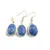 Set Cercei cu agatatoare si Pandantiv Lapis Lazuli oval cu montura aurie, 20mm