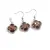 Set Cercei cu agatatoare si Pandantiv Ochi de tigru trifoi cu montura argintie, 18mm