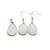 Set Cercei cu agatatoare si Pandantiv Opalit oval cu montura argintie, 20mm