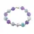 Bratara Larimar si Ametist A+ sfere 10mm cu element argintiu