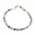 Bratara Mix cristale discuri 5-6mm si sfere fatetate 3mm, cu bumbi aurii