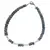 Bratara Opal de foc negru si Ametist lavanda discuri fatetate, 4mm
