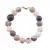 Bratara Opal roz, Lepidolit si Turmalina neagra sfere 10-12mm