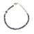 Bratara Safir sfere fatetate 4mm, Hematit sfere si element auriu cu zircon