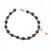 Bratara Turmalina neagra sfere 6mm, bumbi aurii si element Ochi de tigru
