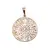 Pandantiv rotund din cupru placat cu aur roz 18k model grecesc, 21mm
