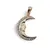 Pandantiv din cupru placat cu aur galben 18k model Luna cu zirconii, 19mm