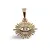 Pandantiv din cupru placat cu aur galben 18k model Ochiul lui Horus, 14mm