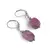 Cercei cu agatatoare Rubin brut cu bumbi, 10-13mm