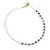 Bratara Amazonit si Safir sfere fatetate, 2-3mm
