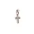 Pandantiv cupru placat cu aur roz 14k cruciulita cu zirconii, 10mm