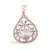 Pandantiv cupru placat cu aur roz 14k cu zirconii si motive florale