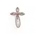 Pandantiv cupru placat cu aur roz 14k, model cruce cu floare
