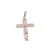 Pandantiv cupru placat cu aur roz 14k, model cruce cu zirconii