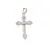 Pandantiv cupru placat cu aur roz 14k, model cruce cu zirconiu cubic central