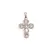 Pandantiv cupru placat cu aur roz 14k, model cruce din zirconii rotunde