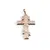 Pandantiv cupru placat cu aur roz 14k model cruciulita cu Iisus, 40mm