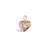 Pandantiv cupru placat cu aur roz 14k, model inima filigran