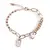 Bratara din cupru placat cu aur roz 18k, model compus cu charmuri