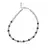 Bratara Cuart fumuriu bicolor sfere fatetate cu Argint 925, 3-4mm