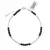 Bratara Cuart fumuriu si Labradorit cu Argint 925, 2-4mm