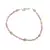 Bratara Peridot neuniform si Turmalina roz sfere cu Argint 925, 3-6mm