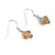 Cercei cu agatatoare Citrin romb si Argint 925, 8mm