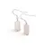 Cercei cu agatatoare Cuart roz tub si Argint 925, 12mm